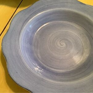 two sweet country blue plates..perfect condition